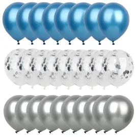 balony-zestaw-niebieskie-srebrne-z-konfetti-25-szt