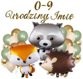 balony-zwierzatka-na-urodziny-woodland-baner-imie