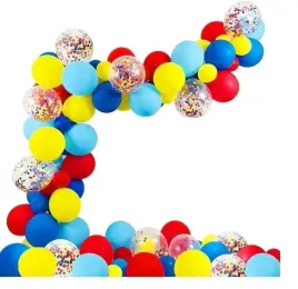 balony-niebieskie-czerwone-girlanda-z-tasma-luk