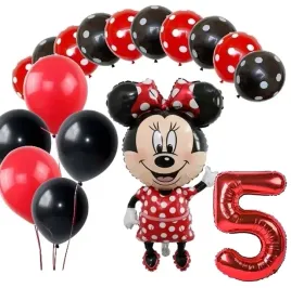 balony-zestaw-urodziny-5-lat-myszka-mini-minnie