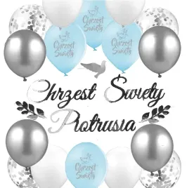 balony-srebrne-chrzciny-dekoracje-chrzest-imie