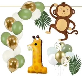 balony-dekoracje-boho-safari-zrafa-malpka-roczek