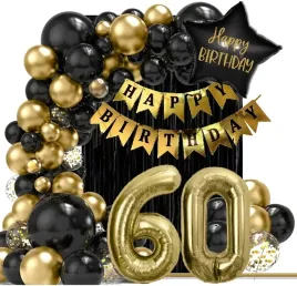 happy-60-balony-dekoracje-na-60-lat-czarne-zlote