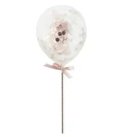 topper-na-tort-balon-z-konfetti-urodziny-rose-gold