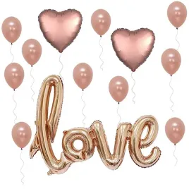 balony-rose-gold-panienski-slub-napis-love