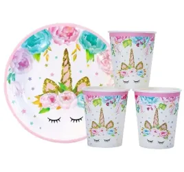 talerzyki-kubeczki-zestaw-jednorozec-unicorn
