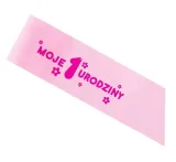 szarfa-moje-1-urodziny-rozowa