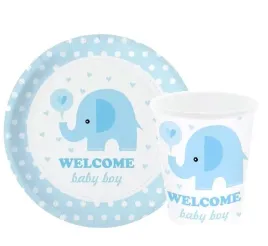 zestaw-talerzyki-kubeczki-baby-shower-niebieski