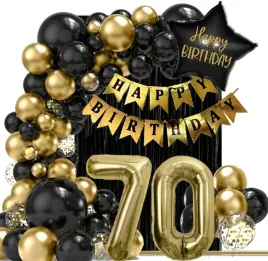 happy-70-balony-dekoracje-na-70-lat-czarne-zlote