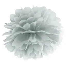 pompon-pompony-z-bibuly-kula-25-cm-szary