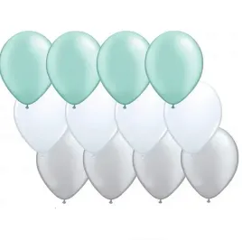 balony-zestaw-srebrne-biale-mietowe-30-szt