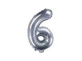 balon-35cm-cyfra-6-srebrna-cyfry-litery-napis