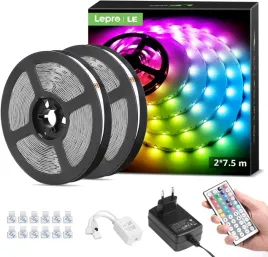 tasma-led-kolorowa-listwa-rgb-2x75-15m-ledy-5050-pilot-do-sterowania