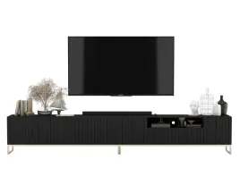 komoda-rtv-glamour-nowoczesna-szafka-rtv-czarny-mat-ryflowane-fronty-300-cm