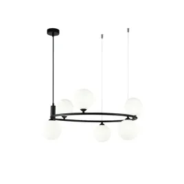 lampa-wiszaca-zyrandol-poziomy-okragly-czarny-szklane-biale-kule-maytoni