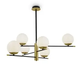 lampa-wiszaca-zyrandol-czarny-zloty-szklane-biale-kule-nowoczesny-maytoni