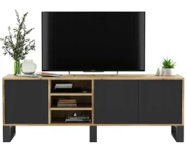 szafka-rtv-loft-industrialna-150-wotan-czarny-mat