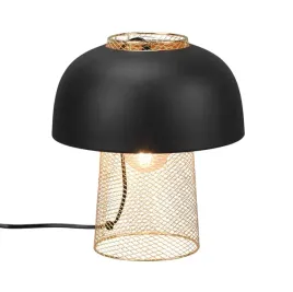 lampa-stolowa-nocna-grzyb-druciana-czarno-zlota-rl