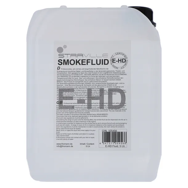 Płyn do wytwornic dymu gęsty trwały dym Stairville E-HD Fluid 5L