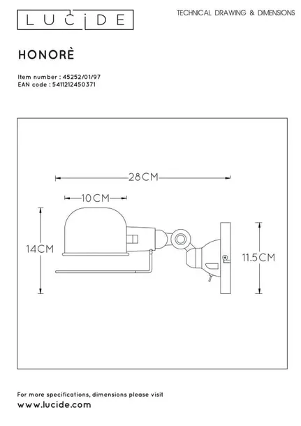 lampa-scienna-lucide-e14-40w-honore-dlugosc-wysokosc-11-5-cm