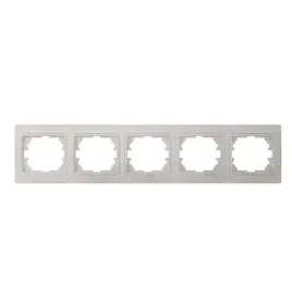 ramka-pieciokrotna-pozioma-domo-biala-kanlux-25002