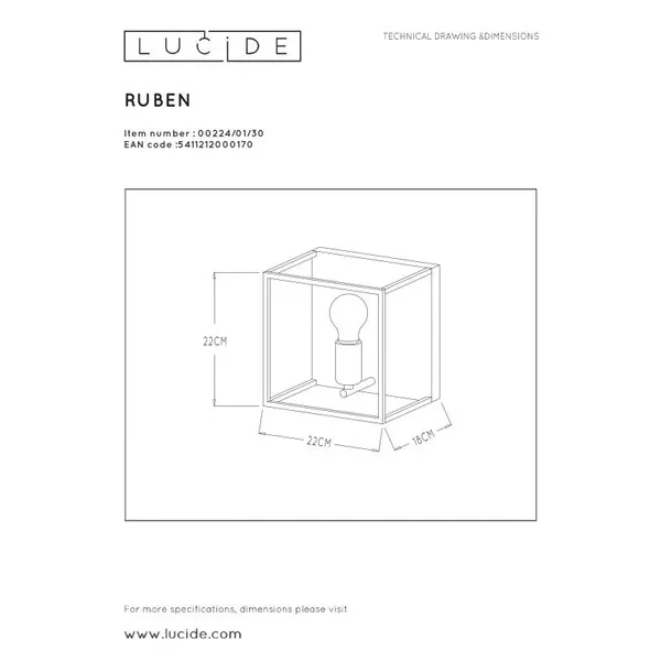 lampa-scienna-lucide-e27-40w-ruben-kod-producenta-00224-01-30
