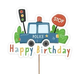 topper-dekoracja-piker-na-tort-policja-pojazdy