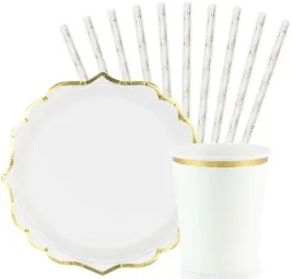 talerzyki-kubeczki-biale-zlote-komunia-chrzest