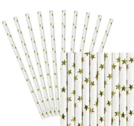 slomki-papierowe-biale-zlote-gwiazdki