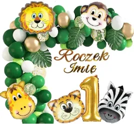 balony-safari-zwierzatka-zoo-baner-na-roczek-imie