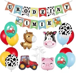 balony-zestaw-zwierzeta-farma-baner-imie