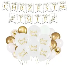 balony-dekoracje-na-chrzest-baner-kwiaty-imie