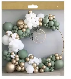 balony-oliwkowe-biale-zlote-luk-girlanda-122-szt