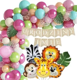 balony-safari-zoo-zwierzatka-dzungla-urodziny-imie