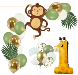 balony-boho-safari-zwierzatka-malpka-roczek