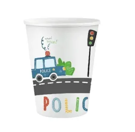 kubeczki-papierowe-pojazdy-auta-policja