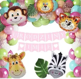 balony-safari-zwierzatka-dzungla-urodziny-imie