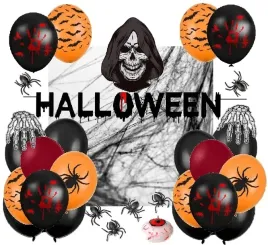 balony-dekoracje-halloween-pajeczyna
