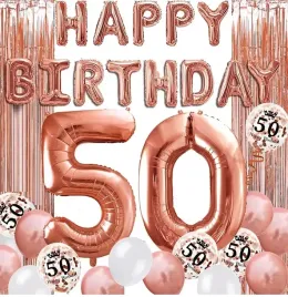 balony-na-piecdziesiate-urodziny-50-lat-rose-gold