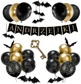 balony-dekoracje-zestaw-na-andrzejki-baner-nietoperze