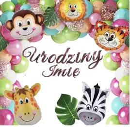 balony-safari-zwierzatka-dzungla-urodziny-imie