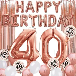 balony-na-czterdzieste-urodziny-40-lat-rose-gold