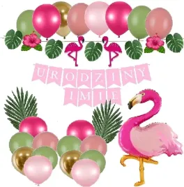 balony-dekoracje-flaming-party-baner-imie