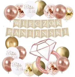 balony-zestaw-dekoracji-na-wieczor-panienski-rose