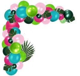 balony-girlanda-turkus-luk-aloha-hawajskie-party