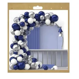 balony-granat-srebrne-konfetti-luk-girlanda-122szt