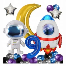 balony-na-urodziny-9-lat-kosmos-rakieta-astronauta