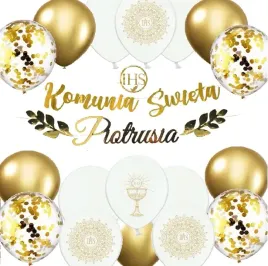 balony-zlote-komunia-dekoracje-na-komunie-imie