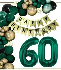 balony-dekoracje-na-urodziny-cyfra-60-lat-zielone-zlote-czarne