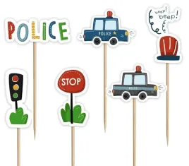 pikery-dekoracja-babeczek-pojazdy-auta-policja